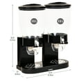 thumbnail image 3 of Mind Reader Double Cereal Dispenser for Countertop, 2 x 2L Airtight Containers, Rotating Dry Food Dispenser for Cereal, Rice, Candy, Coffee Beans, Black, 3 of 7