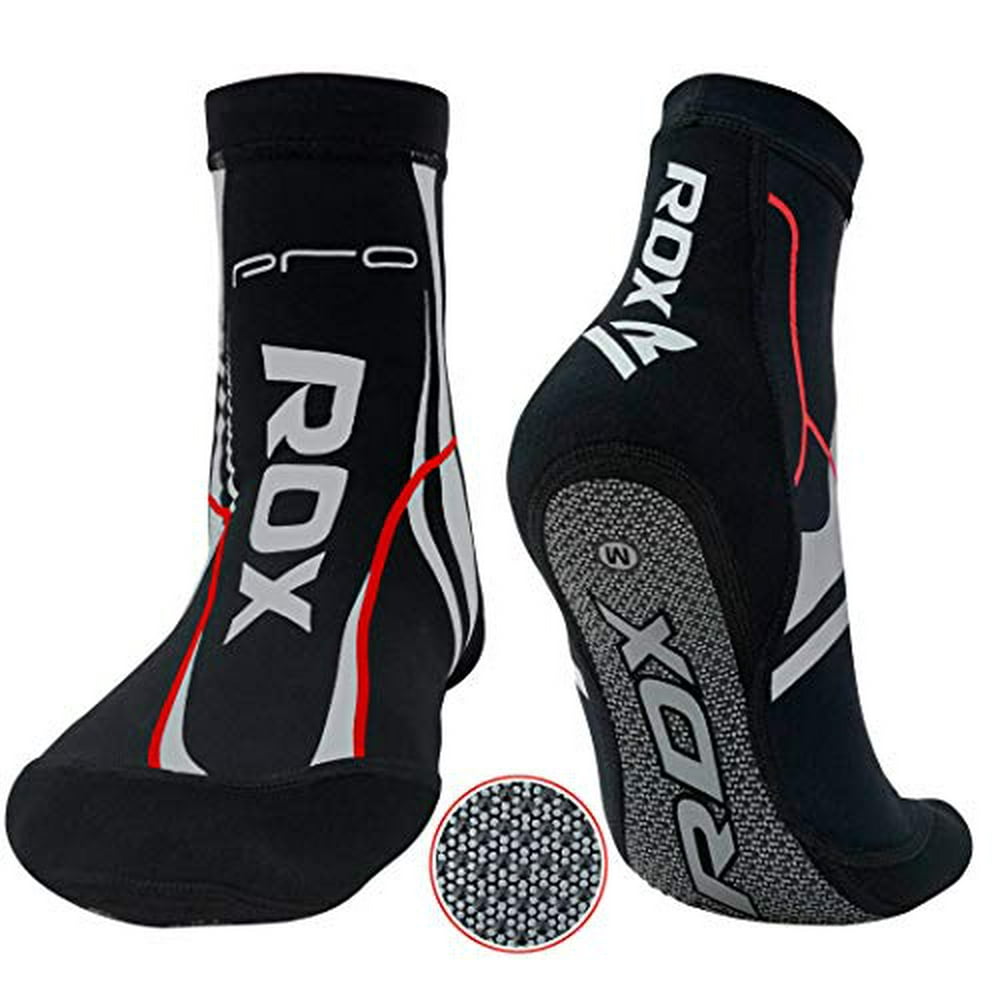 RDX MMA Socks with Grip for Boxing Yoga, Non Slip Ankle Support Anti