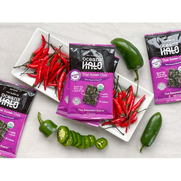 Oceans Halo Organic Seaweed Snack Variety Pack for Office