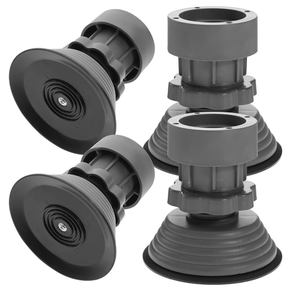 BESTOYARD 4 Adjustable Washer Pads for Anti Slip and Vibration Control, Elevated Base for Washer and Dryer, Gray