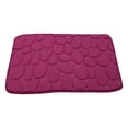 thumbnail image 6 of Unique Bargains Bathroom Rugs Polyester Bath Mat Machine Washable Wine Red Cobblestone Pattern 23.62"x15.75", 6 of 6