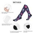 thumbnail image 5 of Lsque funny Skull daisy flower Pattern Sport Compression Socks for Men & Women 15-20 mmHg Knee High Nurse Pregnant Running Medical and Travel Athletic, 5 of 6