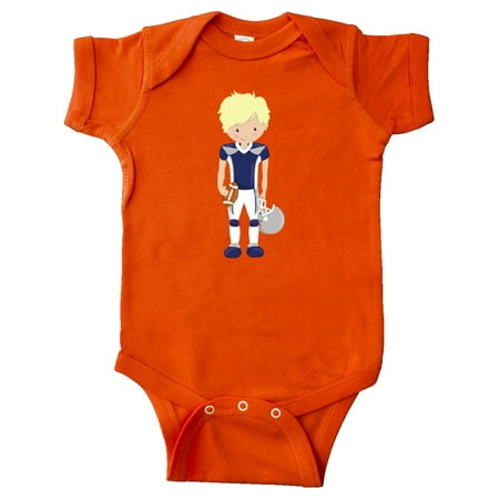 

Inktastic Cute Boy Blond Hair Rugby American Football Gift Baby Boy Bodysuit