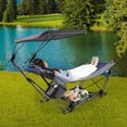 thumbnail image 5 of REDCAMP Portable Folding Hammock with Steel Stand, Foldable Hammock with Removable Canopy Pillow and Storage Net for Outdoor Yard Beach, 264lbs Capacity, 5 of 9