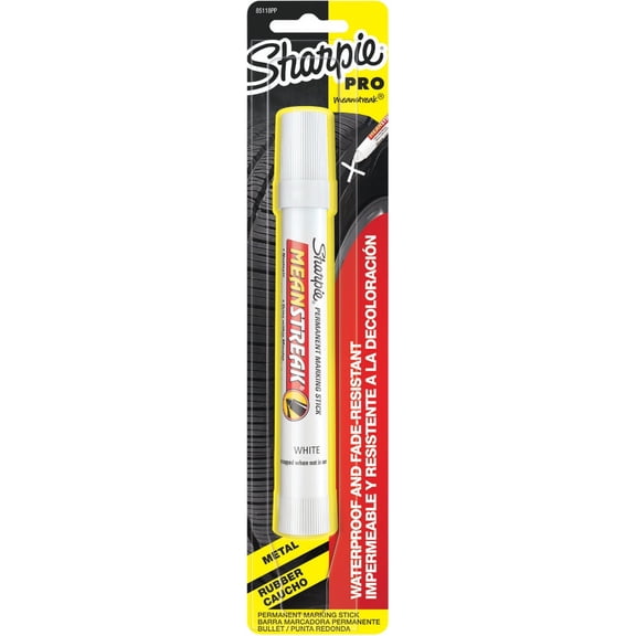 Sharpie Mean Streak White Bullet Tip Permanent Marker 85118-SH Pack of 6 85118-SH 971707 Bundle 6