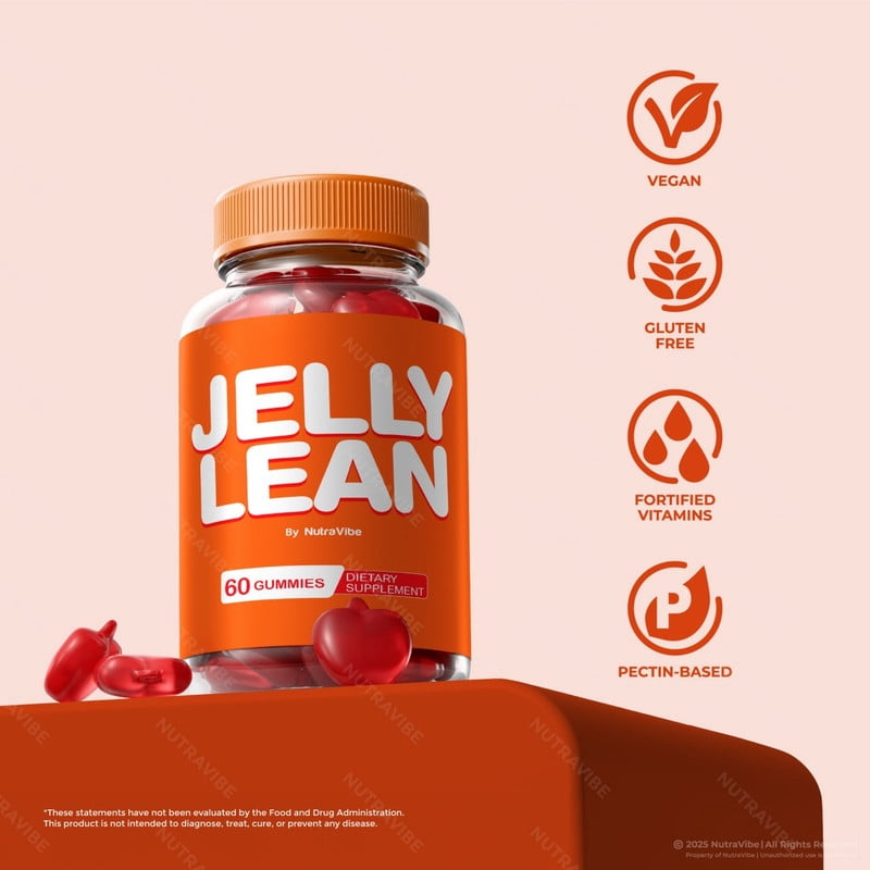 Jelly Lean – Natural Daily Gummy Formula Designed to align with Fitness Goals, Support active Lifestyle & Body Balance | Just 2 Great-Tasting, Easy-to-Chew Gummies Daily (60 Gummies)