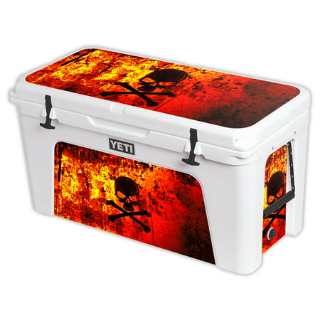 MightySkins Skin For YETI Tundra 110 qt Cooler Lid – Bio Glare | Protective, Durable, and Unique Vinyl Decal wrap cover | Easy To Apply, Remove, and Change Styles | Made in the (Best Ice Chest Made)