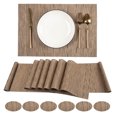 thumbnail image 1 of Ensemble de Table à Manger 16 Pcs Chemin de Table Dessous de Verre PVC Antidérapant Résistant à la Chaleur Lavable, 1 of 8