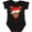 AB-Black, variant on Inktastic Christmas Cute Reindeer in Santa Hat Boys or Girls Baby Bodysuit