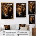 thumbnail image 4 of Designart "Gaze Of The Golden Stalker Leopard Portrait II" Animals Leopard Floater Framed Canvas Prints, 4 of 5