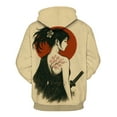 thumbnail image 3 of QTAGTESS Samurai Anime Hoodie for Men Japanese Warrior Graphic Sweatshirts with Red Sun Japan Style Manga Art Hoodie Asian Ink Art Hoodie, 3 of 8