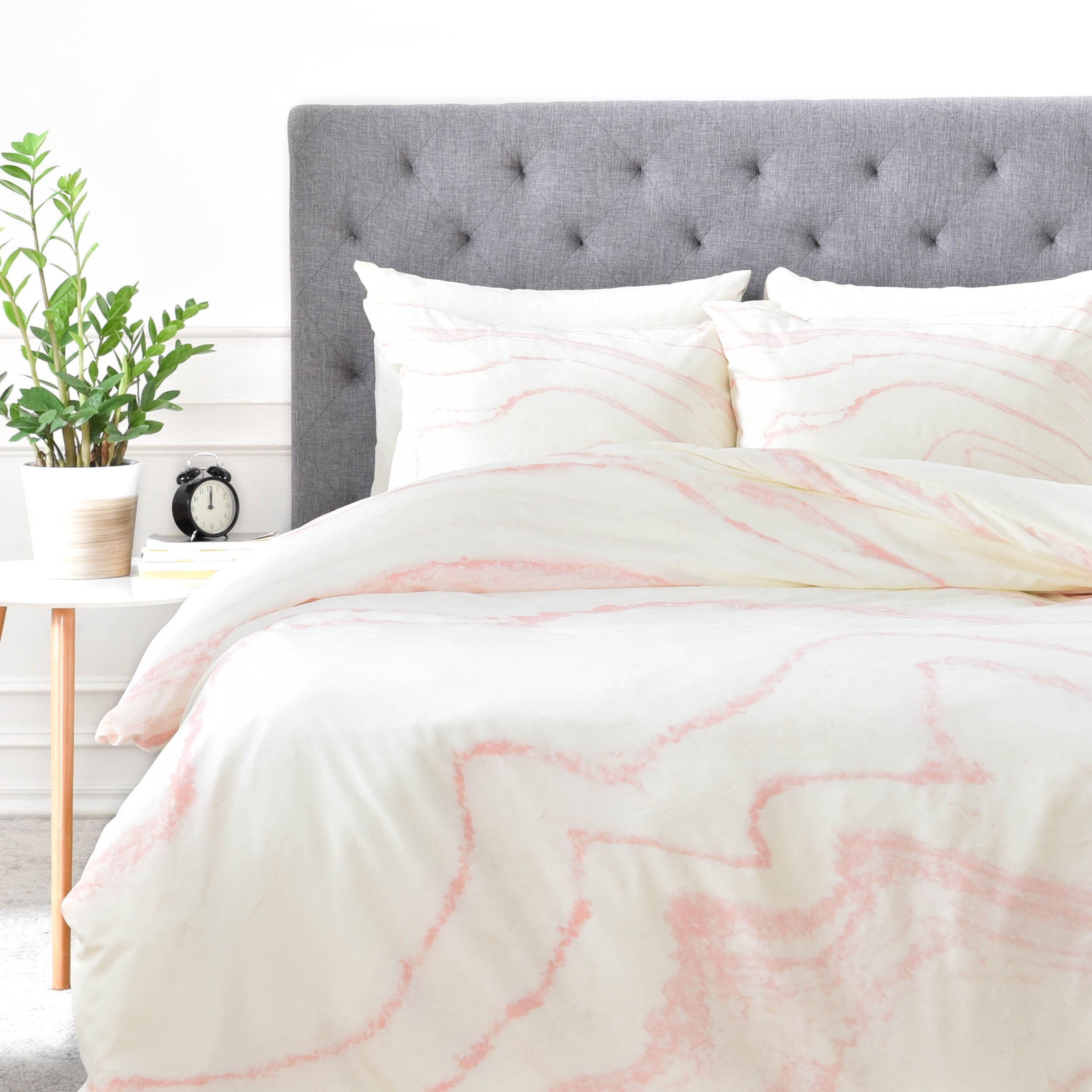 Deny Designs Rebecca Allen Blush Marble Duvet Cover Com