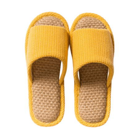 

JUSTUP Slippers for Women Open Toe Cotton and Linen Slippers Breathable Indoor and Outdoor(6-6.5)