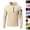 #01 Beige, variant on Men's UPF 50+ Sun Protection Hooded Fishing Shirts Quick Dry Long Sleeve Rash Guard Tops with Zip Arm Pockets & Thumb Holes for Hiking Outdoor ,L,Brown