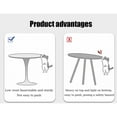 thumbnail image 5 of Modern Round Dining Table, ∅31.5'' Kitchen Dining Room Furniture, Coffee Table, Leisure Table, Living Room Table, Dining Table, Kitchen Table, Oval Dining Table (BLACK) (PRIME BIG DEAL), 5 of 20