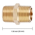 thumbnail image 4 of U.S. Solid 1/2 in MNPT x 1/2 in MNPT Brass Pipe Fitting Hex Nipple, 4 of 5
