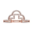 thumbnail image 3 of 1/5 Carat Crown Diamond Wedding Band Ring in 14K Rose Gold (Ring Size 9.25) (I1-I2 Clarity), 3 of 5