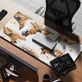 thumbnail image 2 of Long Mouse Pads for Desk,German Shepherd Dogs with Flowers Desk Mats on Top Of Desks, Desk Mouse Pad Extra Large with 3mm Non-Slip Base and Stitched Edge for Gaming,Office,Work,Home 35.4"x15.7", 2 of 6