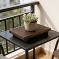 thumbnail image 7 of Votnto Rustic Solid Wood Riser Stand, 9.06x5.91x1.54IN Rectangular Pedestal Display Riser, Farmhouse Kitchen Counter Decor Stand for Potted Plants, Candles, Collectibles, Home Decor, 7 of 7