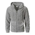 thumbnail image 3 of Chiccall Lightweight Cardigan Sweaters for Men Full Zip Hooded Cardigans Fuzzy Textured Warm Sweater with Pocket, 3 of 7