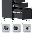 thumbnail image 6 of Pemberly Row Mobile File Cabinet w/ 3 Drawers for Office & Home Fully Assembled, 6 of 6