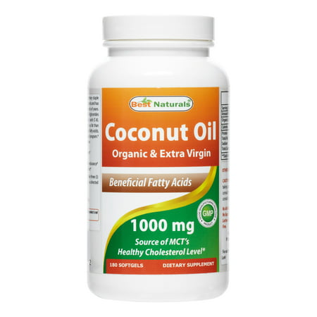 Best Naturals Coconut Oil 1000 mg, 180 Ct