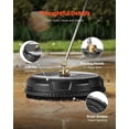 thumbnail image 6 of 15" Pressure Washer Surface Cleaner - 3000 Max PSI Rotary Nozzle with 2 Extended Wands - Heavy Duty Plastic for Driveways, Decks & Concrete - Fits Most Power Washers, 6 of 11