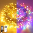 thumbnail image 3 of Boreal Craft Christmas Light 300 LED 108FT Color Change Christmas Tree Light Warm White And Color 11 And Connectable Christmas String Lights With Remote Control Used For Ch Industrial Floor Lamp with, 3 of 6