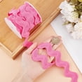 thumbnail image 3 of 10 Yards 1.5"/37mm Wide Wave Bending Fringe Trim Rick Rack Hot Pink Zig Zag Ric Rac Trim Curved Woven Fabric Webbing Edge Lace Ribbon for Sewing Home Party Wedding Dress Craft, 3 of 9