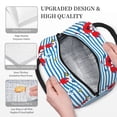 thumbnail image 3 of Balery Red Funny Crab on Blue Stripe Bolsa de Almuerzo para Mujeres, Caja de Almuerzo, Bolsa de Almuerzo Pequeña Impermeable, Tote de Almuerzo Reutilizable con Gran Capacidad, 3 of 6