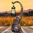 thumbnail image 1 of Estatua de escultura al aire libre, estatua de elefante, decoraciones para el hogar, estatuas de jardín solares para Patio, decoración del hogar, jardín de buena suerte, 1 of 5