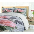 thumbnail image 5 of Ambesonne Floral Duvet Cover Sets, Vintage Rose Romance, 2-Queen, Pink Grey, 5 of 7