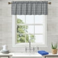 thumbnail image 1 of Haperlare Farmhouse Valances for Kitchen Bedroom Boho Gingham Linen Blackout Window Valance Curtains, Black, 52"W x 15"L 1 Panel, 1 of 9