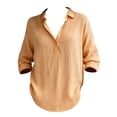 thumbnail image 3 of Kelon Womens Summer Tops Long Sleeve V Neck Business Casual Outfit Summer Clothes, M, 3 of 4