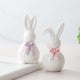 thumbnail image 4 of 2PCS Ceramic Rabbits With Bow Easter Home Decor And Holiday Decorations, 4 of 7