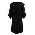 thumbnail image 6 of Wutalume Women's Loose Casual Solid Color Lightweight Long Sleeve Hooded Jacket, Comfortable Fit, Perfect for Fall and Spring, Versatile for Daily Wear and Layering,Black L, 6 of 8