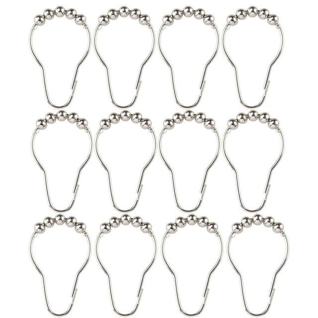 Less Than 5 Hooks Hooks Curtain Shower Hooks Shower Rings Rings Curtain 12Pcs Bathroom Products