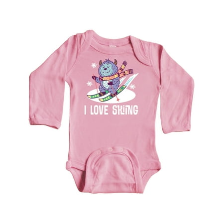 

Inktastic I Love Skiing Gift Baby Boy or Baby Girl Long Sleeve Bodysuit