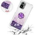 thumbnail image 5 of Case for Xiaomi Redmi Note 10 4G (Not 5G)/Redmi Note 10S with Creativity Clear Quicksand Glitter Flowing Floating Soft w/Stand Bling Diamond Sparkle Phone Case for Redmi Note 10S  Purple, 5 of 14