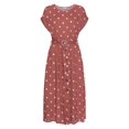 thumbnail image 4 of LASCANA Women's Belted Polka Dot Dress Buttons, 4 of 5