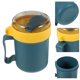thumbnail image 2 of 1pc 500ml Taza de desayuno portátil con tapa de la taza de la taza de la sopa Cuchara (azul), 2 of 7
