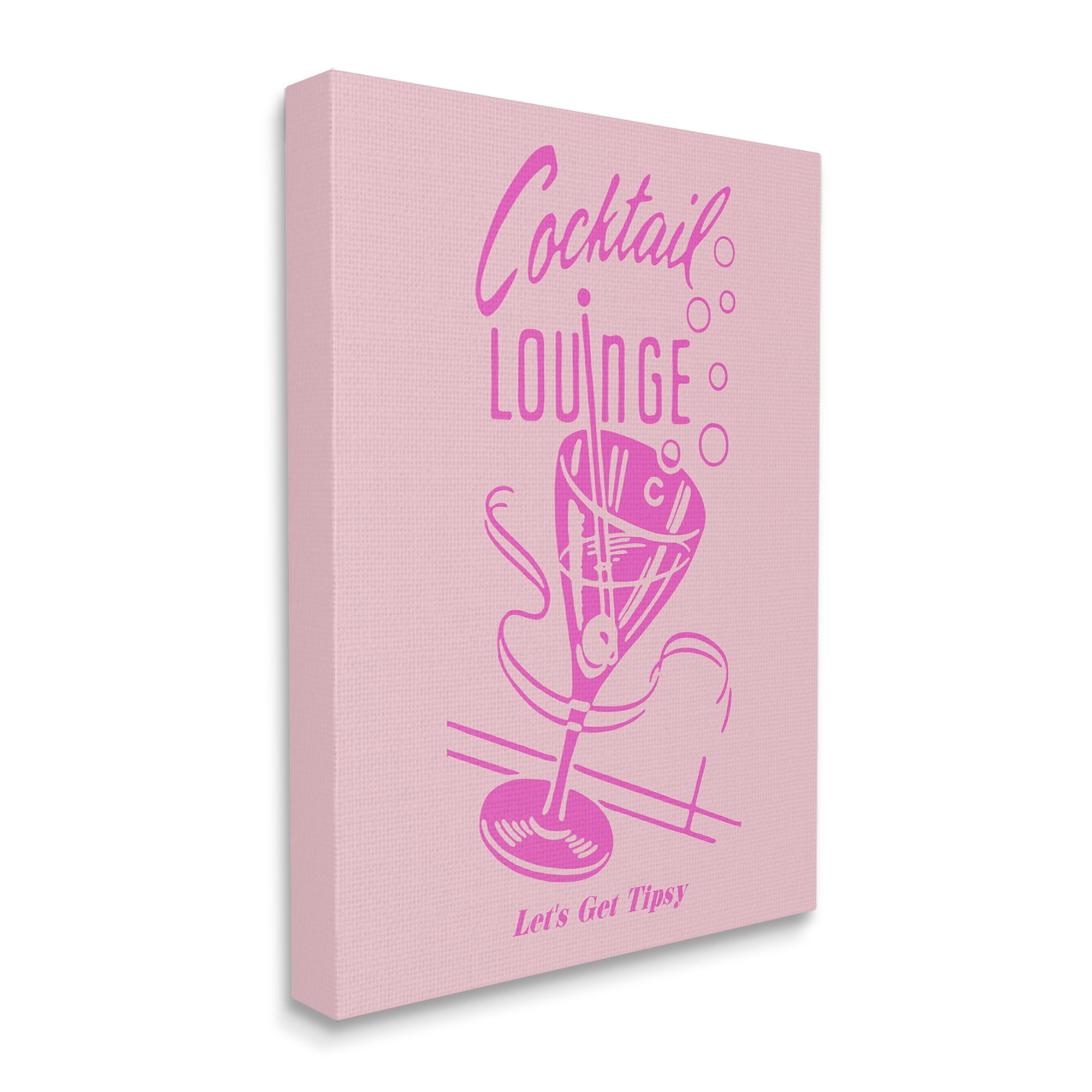 Stupell Industries Pink Cocktail Lounge Food & Beverage Painting Gallery Wrapped Canvas Art Print Wall Art, 30 x 40