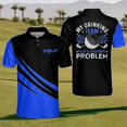 thumbnail image 1 of Golf Series Men's Button Polo Shirt Printed Short-sleeved T-shirt Top For Men, 1 of 3