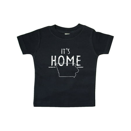 

Inktastic It s Home- State of Iowa Outline Distressed Text Gift Baby Boy or Baby Girl T-Shirt