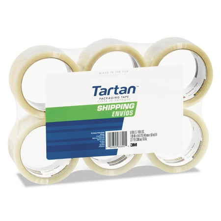 Tartan 3710 Packaging Tape, 3" Core, 1.88" x 54.6yds, 3" Core, Clear, 6/Pack