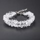 thumbnail image 1 of Xiao Hua Pulsera de cuentas hecha a mano, ideal para hombres y mujeres, con cristales de piedra natural de doble capa (blanco)., 1 of 3