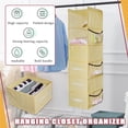 thumbnail image 4 of Organisateur de Garde-Robe Suspendu à 6 Tablettes avec 5 Tiroirs Différents, Organisateurs et Rangement Pliables pour Garde-Robe, Placard et VR, 4 of 6