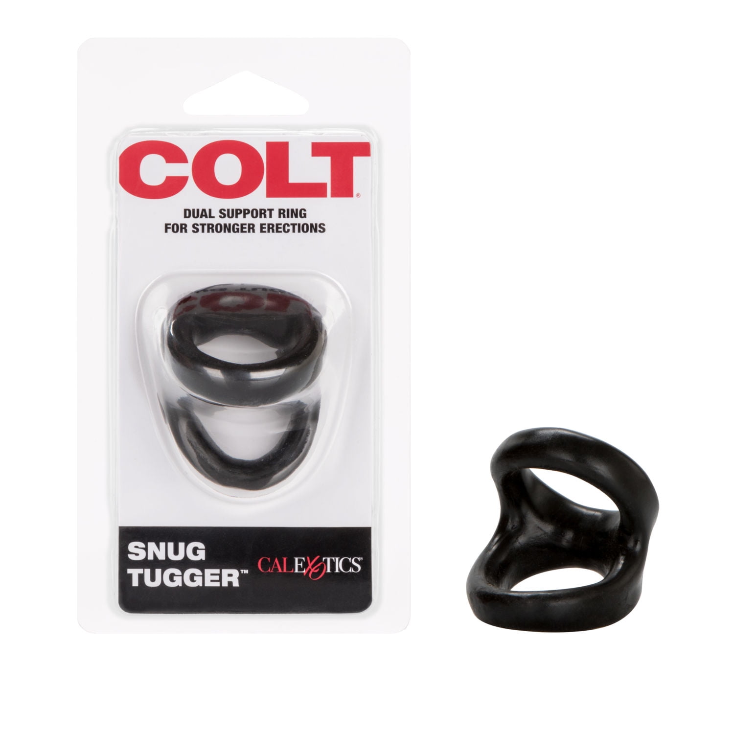 California Exotic Novelties COLT Snug Tugger Dual Support Ring for Stronger Erection - Black