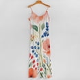 thumbnail image 5 of Watercolor Floral Summer Garden Blooms Sleeveless Dress Dresses Women Summer Women's Summer Clothing, 5 of 9