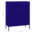 thumbnail image 4 of vidaXL Armoire de Rangement Bleu Marine 80x35x101,5 cm Acier, 4 of 5